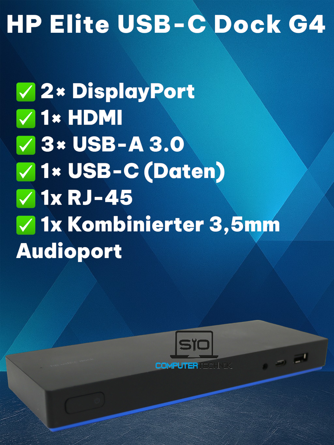 HP USB-C Dock G4 Dockingstation HSTNH-U601  HDMI DP LAN
