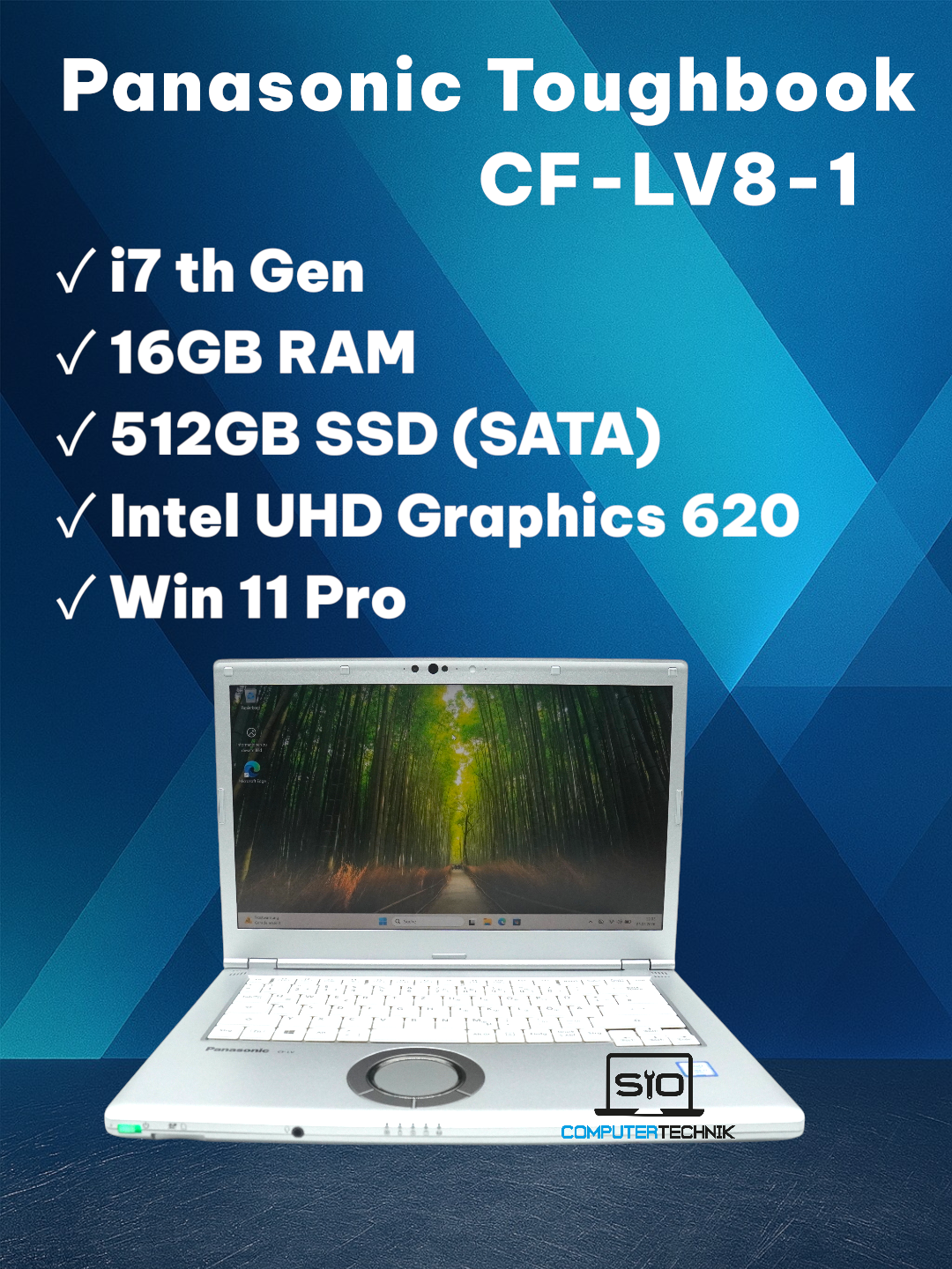 Panasonic CFLV8-1 i7-8665U 16GB RAM 512GB SSD(SATA) Intel Graphics FullHD #W/S