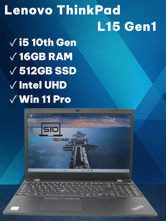 Lenovo ThinkPad L15 Gen1 i5-10210U 16GB RAM 512GB SSD 15,6 FullHD Win11
