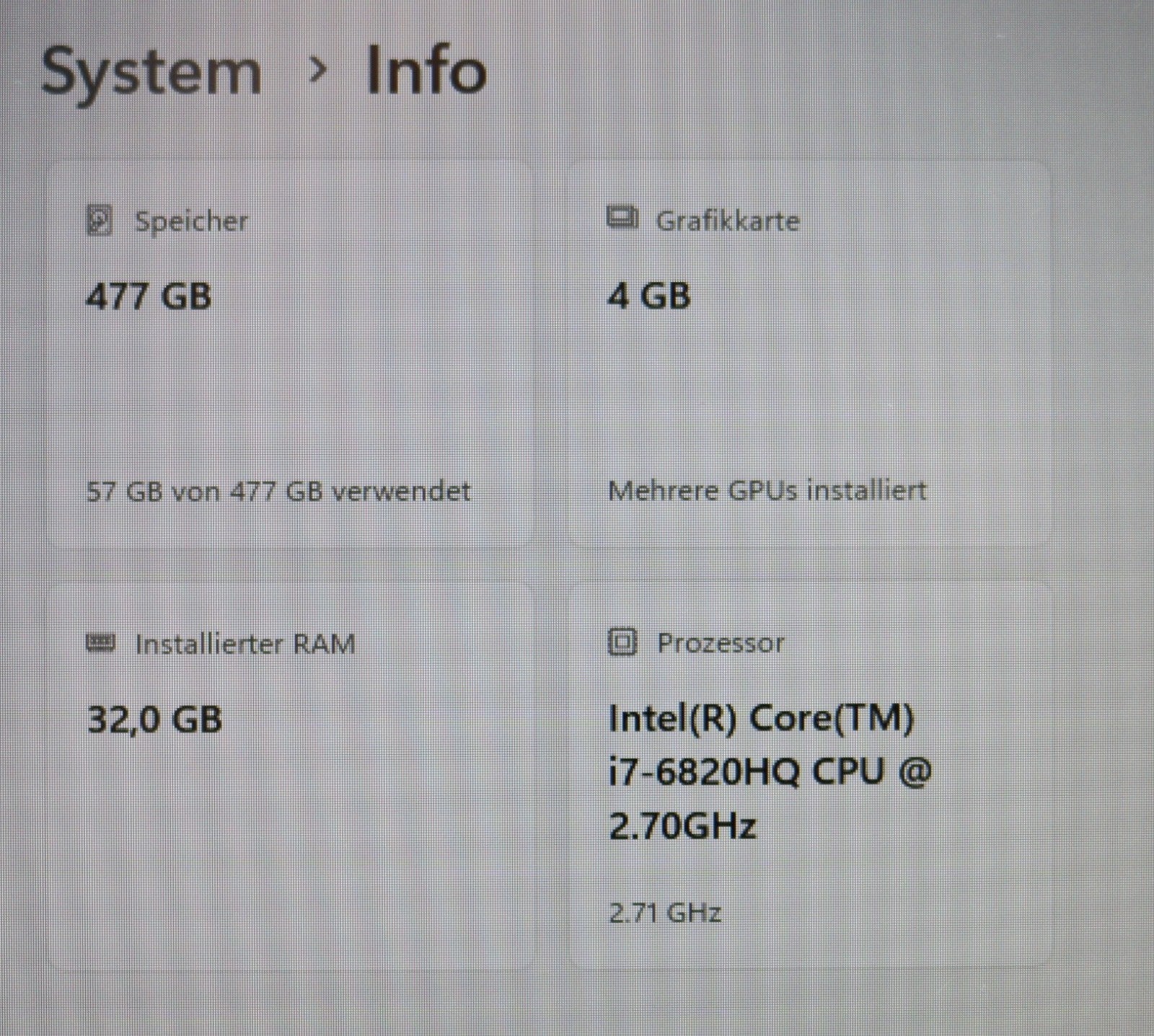 HP Zbook 17 G3 i7-6820HQ 32GB RAM 512GB SSD NVIDIA Quadro M3000M 17" FullHD