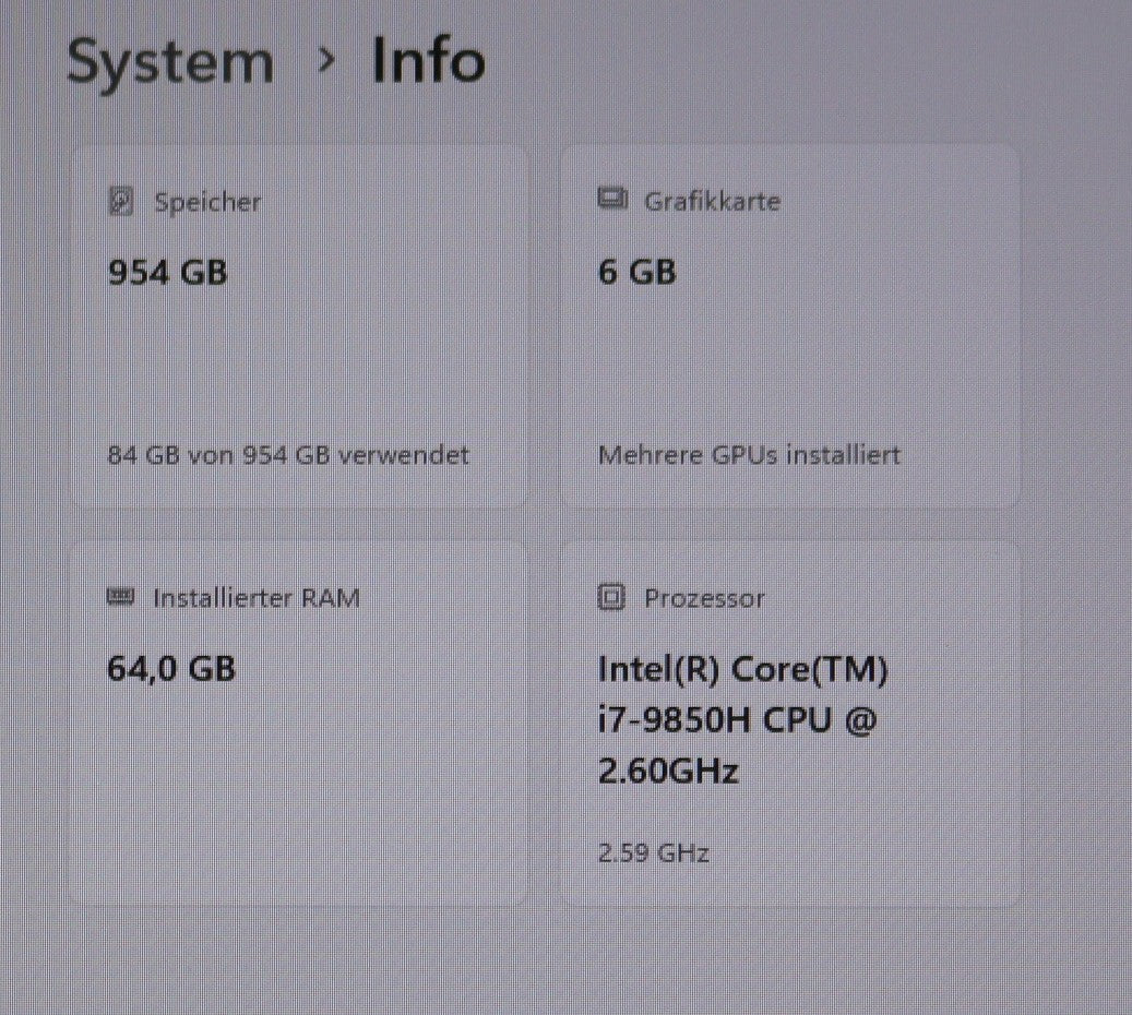 HP Zbook 17 G6 XXL CAD i7-9850H 64GB RAM 1TB SSD NVMe NVIDIA RTX3000 Win 11