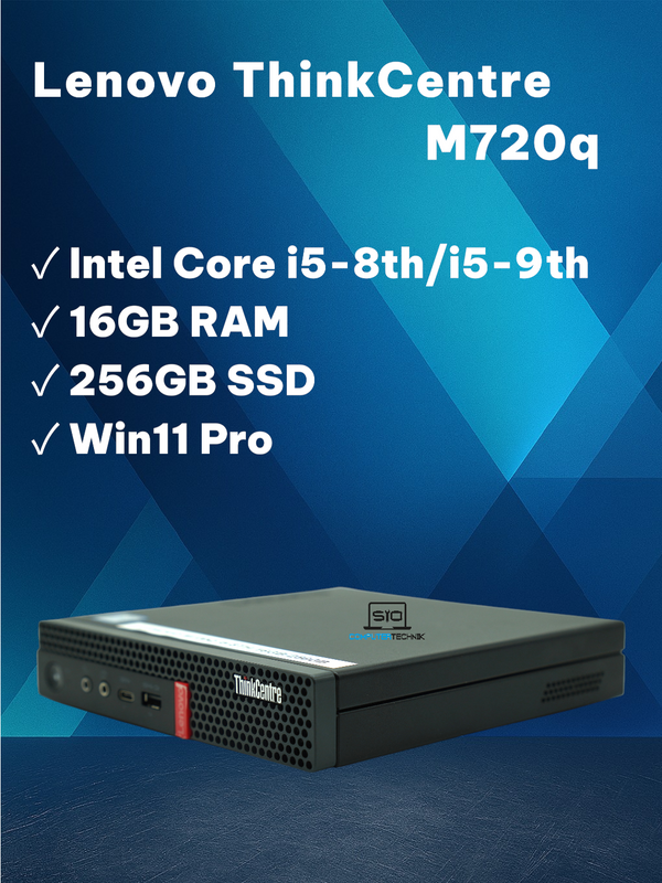 Lenovo ThinkCentre Mini PC M720q i5-8th/9th 16GB RAM 256GB SSD WLAN o. Antenne