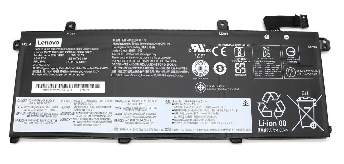 Lenovo ThinkPad T490 T14 Original Akku LI 48Wh - FRU 5B10W13906 sehr gut