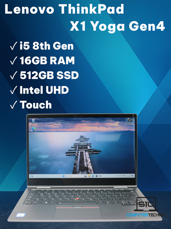 Lenovo Thinkpad X1 Yoga Gen 4 i5-8365U 16GB RAM 512GB SSD Touch mit Stift