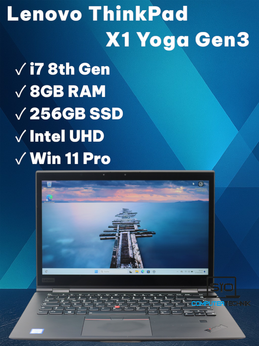 Lenovo Thinkpad X1 Yoga Gen 3 i7-8550U 8GB RAM 256GB SSD 14" QHD Touch mit Stift