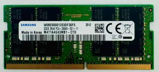 32GB 2Rx8 PC4 DDR4-2666V-SE1-11 Samsung DDR4 SO-DIMM Laptop Notebook RAM