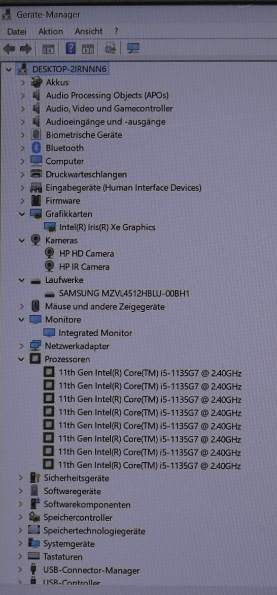 HP Probook 450 G8 i5-1135G7 16GB RAM 512GB SSD(neu) 15,6" FullHD Backlight