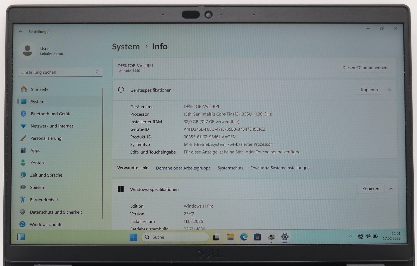 Dell Latitude 3440 i5-1335U 32GB RAM 512GB SSD 14" FullHD GARANTIE Win11