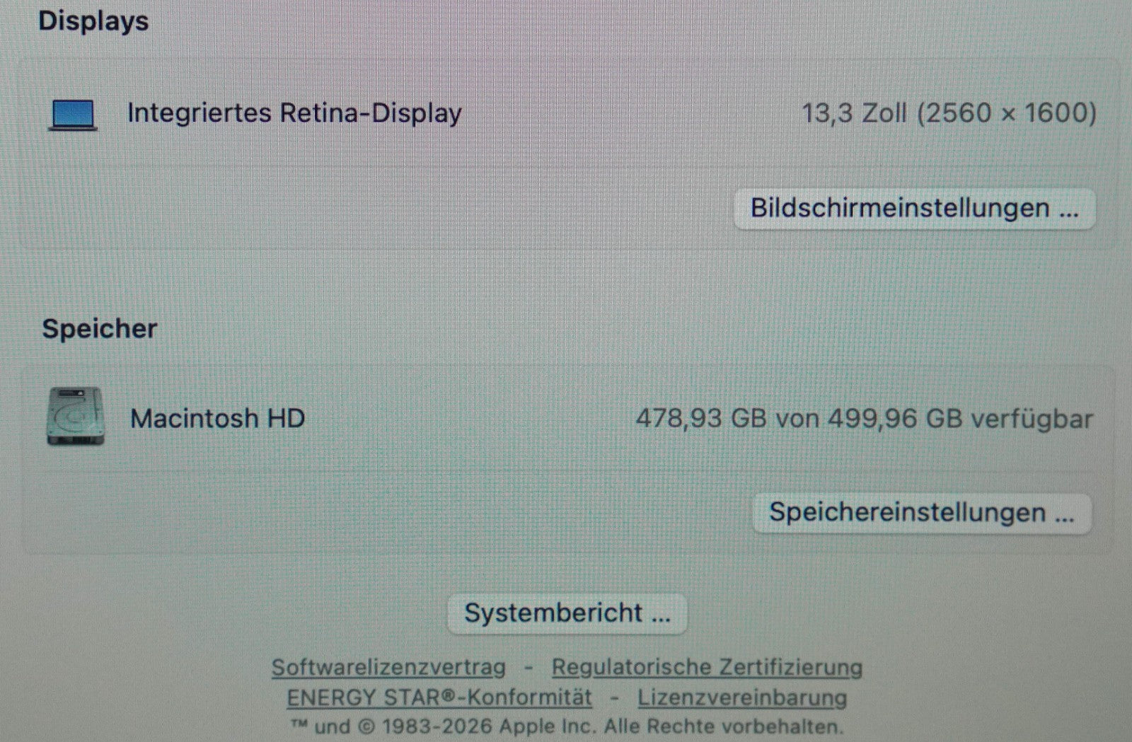 MacBook Pro 2020 13,3" Retina i5-10th Gen. 16GB RAM 512GB SSD Intel Iris+ #265