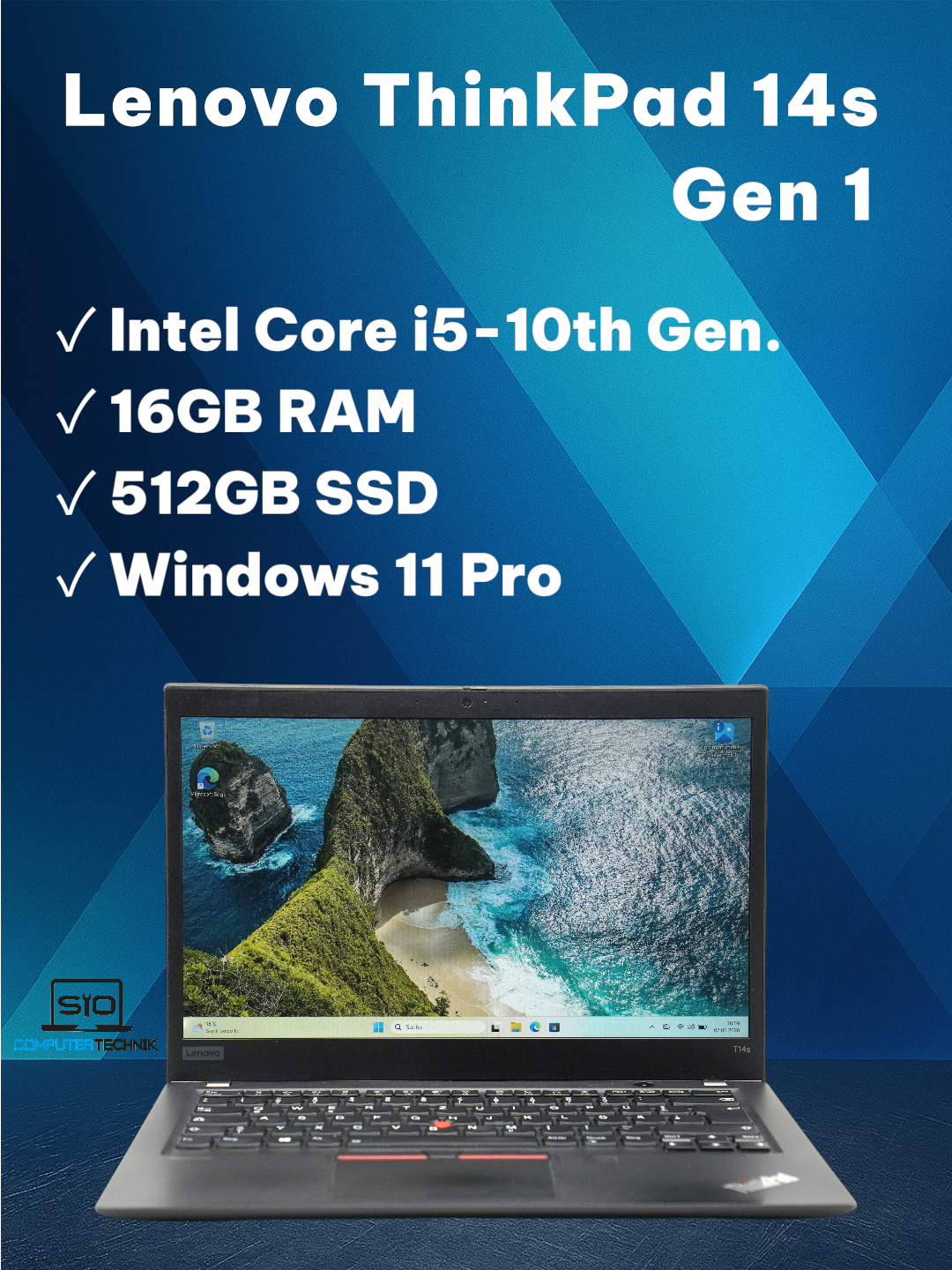 Lenovo ThinkPad T14s Gen 1 i5-10310U 16GB RAM 512GB SSD FullHD IPS Backlight #2