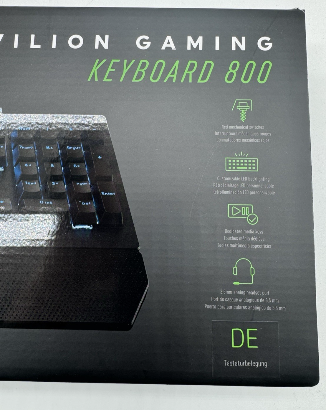 HP Pavilion Gaming Keyboard 800 – Mechanische RGB-German Layout (DE) NEU VERSIEG