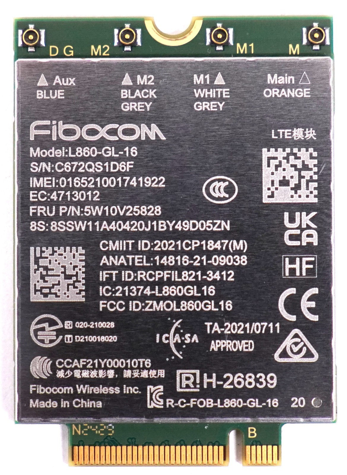 Fibocom L860-GL-16 LTE / 4G WWAN Modul M.2 #P1 G6