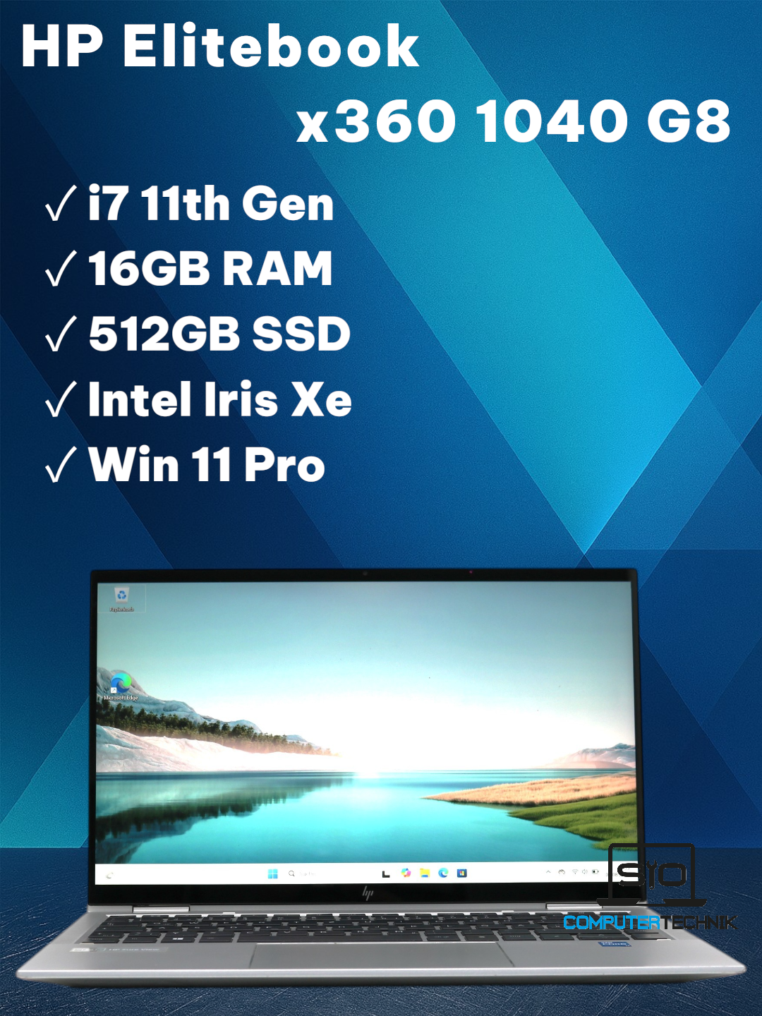 HP EliteBook x360 1040 G8 14'' Intel i7-1165G7 16GB 512GB SSD 2in1 TOUCH #WP01