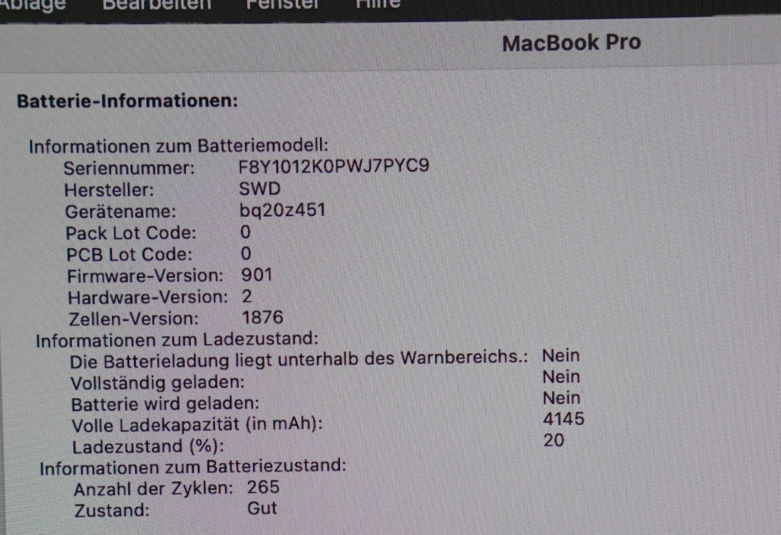 MacBook Pro 2020 13,3" Retina i5-10th Gen. 16GB RAM 512GB SSD Intel Iris+ #265