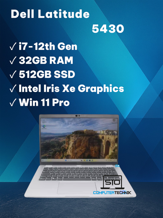 Dell Latitude 5430 i7-1265U 32GB RAM 512GB SSD 14" FullHD Backlight Win11 #A-