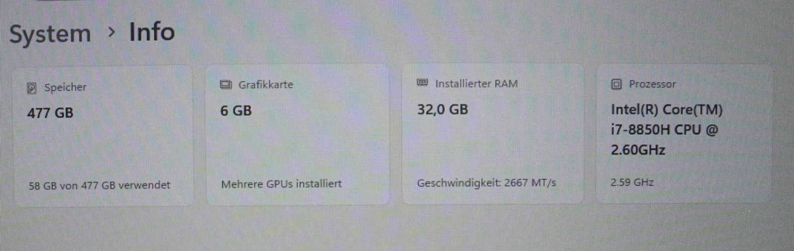 HP Zbook 17 G5 i7-8850H 32GB RAM 512GB SSD NVMe NVIDIA Quadro P3200 Win11