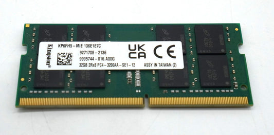 32GB 2Rx8 PC4 DDR4-3200AA-SE1-11 Kingston DDR4 SO-DIMM Laptop Notebook RAM