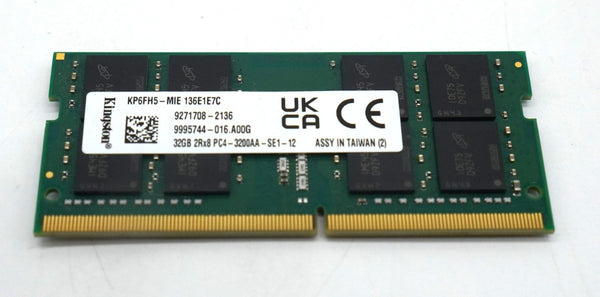 32GB 2Rx8 PC4 DDR4-3200AA-SE1-11 Kingston DDR4 SO-DIMM Laptop Notebook RAM