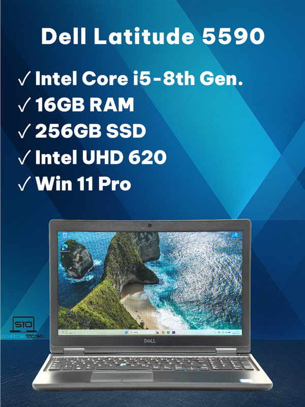 Dell Latitude 5590 i5-8350U 16GB RAM 256GB SSD 15,6'' FHD Intel UHD 620 Win11