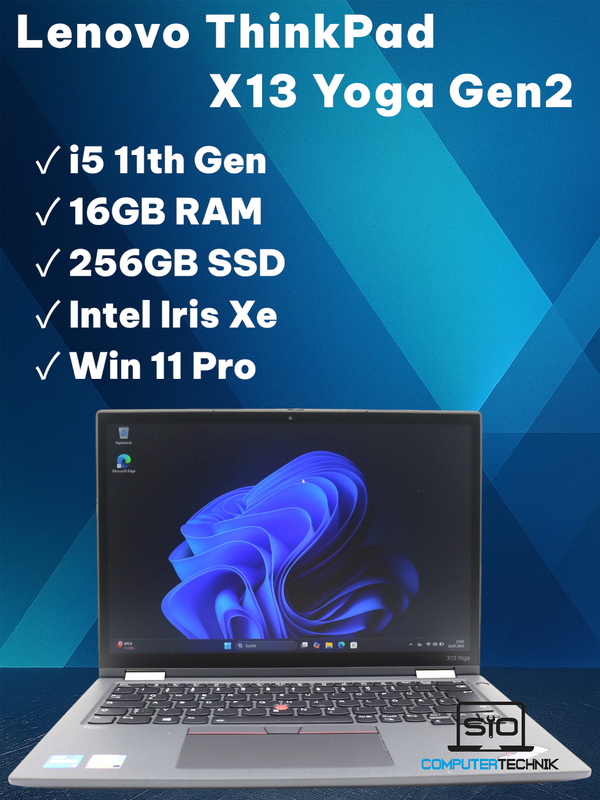 Lenovo ThinkPad X13 Yoga | Gen 2 | i5-11th  16GB RAM  256GB SSD | 13,3" FHD Touchscreen