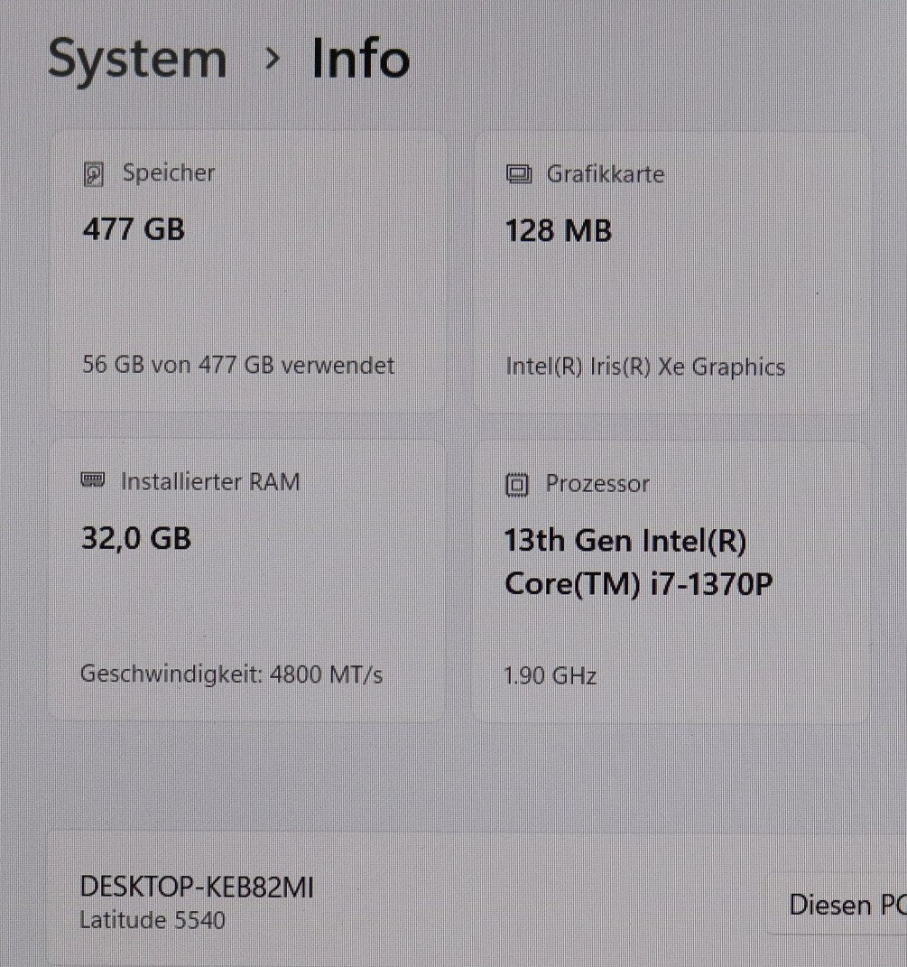 Dell Latitude 5540 i7-1370P 32GB RAM 512GB SSD 15,6 FullHD IPS Win11 #D9