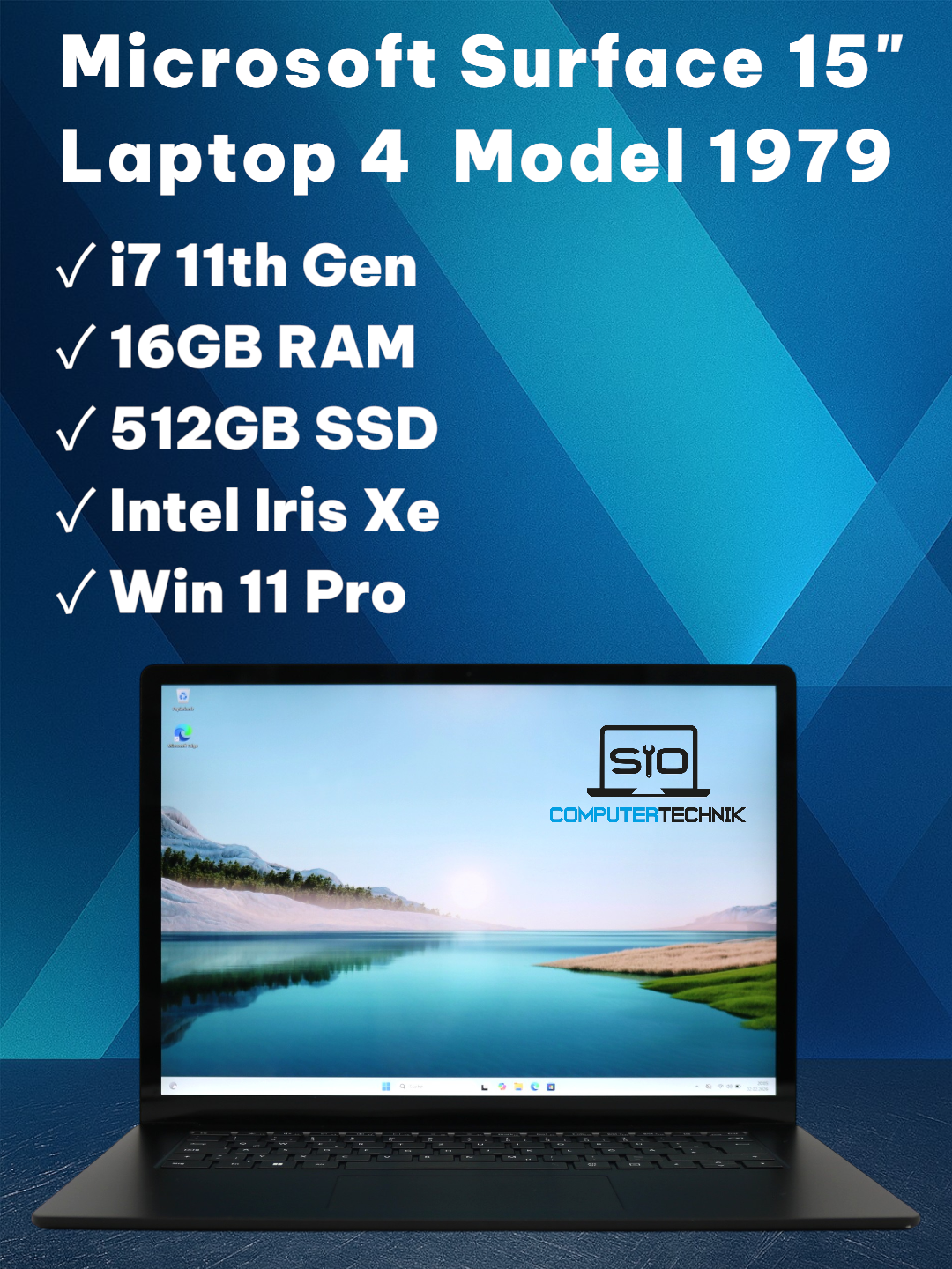 Microsoft Surface Laptop 4 i7-1185G7 16GB RAM 512GB SSD 15" Touch Model 1979