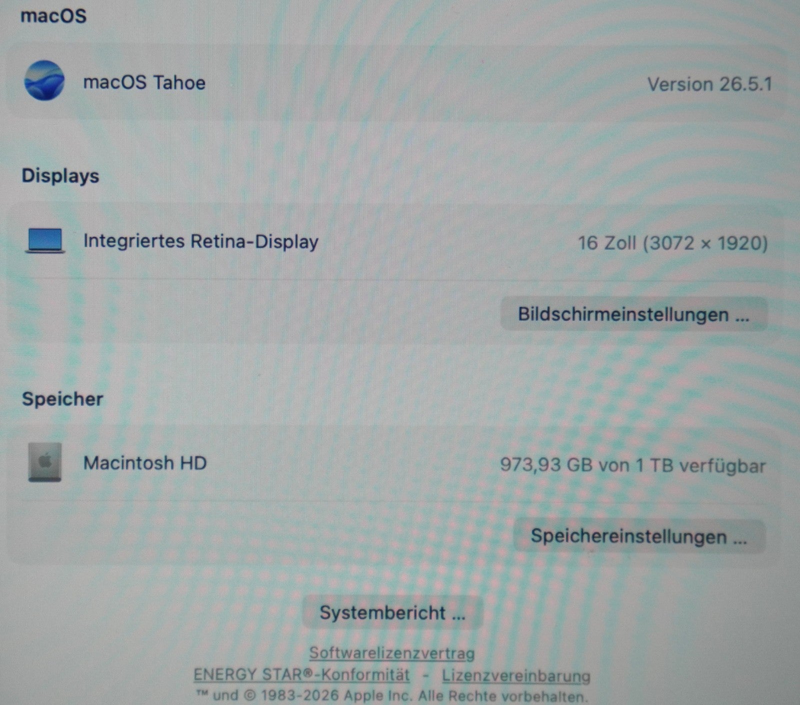MacBook Pro 16" 2019 Intel Core i9 32GB RAM 1TB SSD Intel UHD 630 OS Tahoe #350