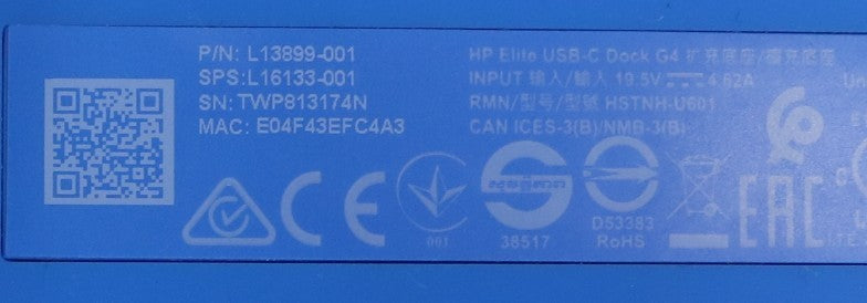 HP USB-C Dock G4 Dockingstation HSTNH-U601  HDMI DP LAN