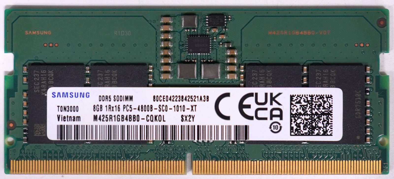Samsung 8GB RAM DDR5 4800MHz SO-DIMM 1Rx16 PC5-4800B-SC0-1010-XT
