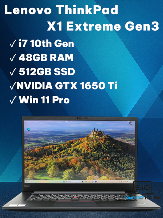Lenovo ThinkPad X1 Extreme Gen3 i7-10750H  48GB RAM 512GB SSD FHD GTX 1650 Ti