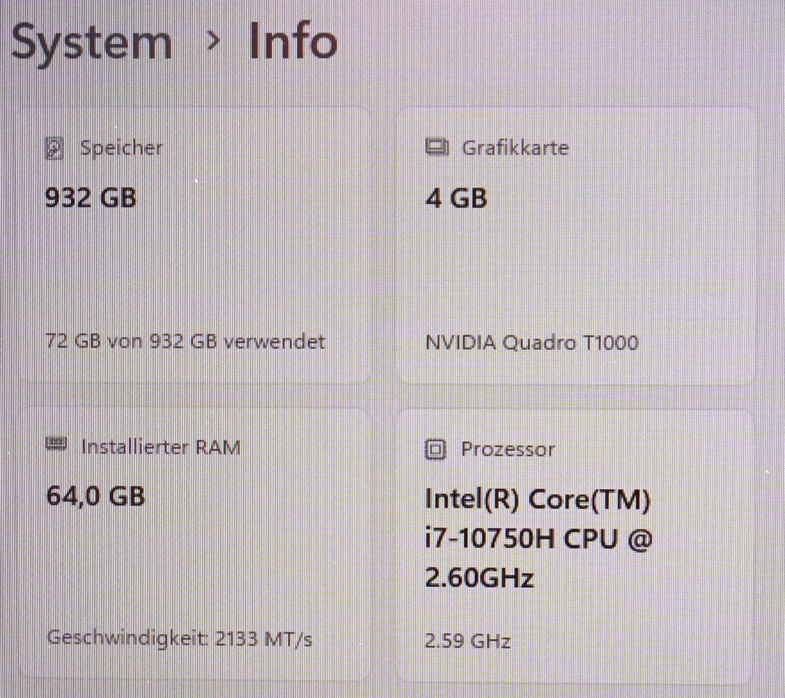 Lenovo ThinkPad P17 Gen 1  i7 10th 64GB RAM 1TB SSD Quadro T1000 17,3″ FHD Win11