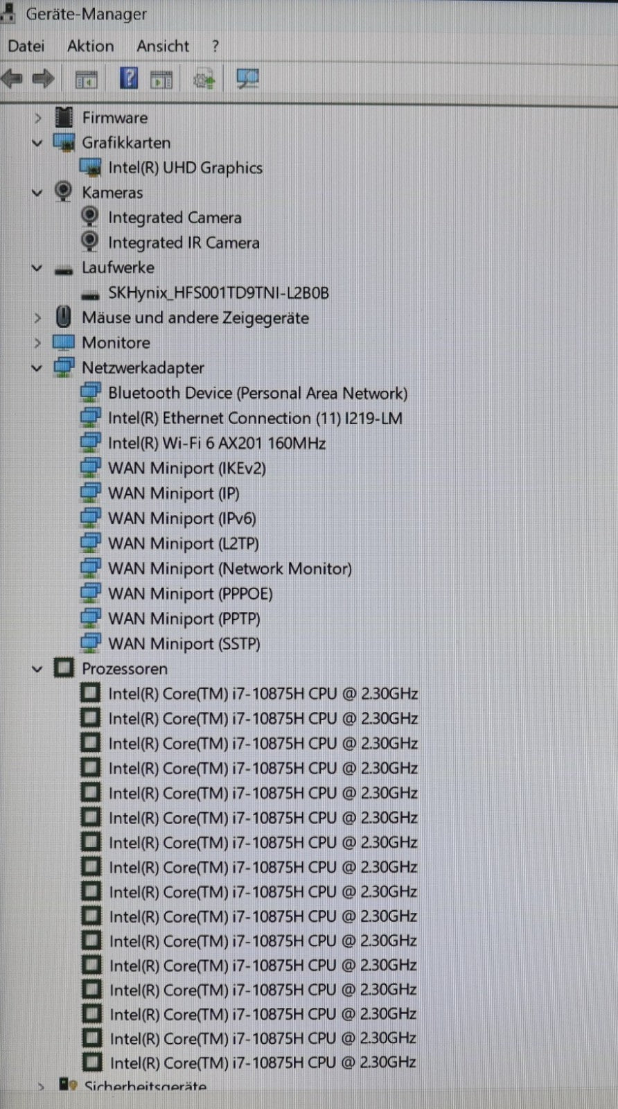 Lenovo ThinkPad P15v Gen1 i7-10875H 32GB RAM 1TB SSD 15,6″ FullHD Touch Win11