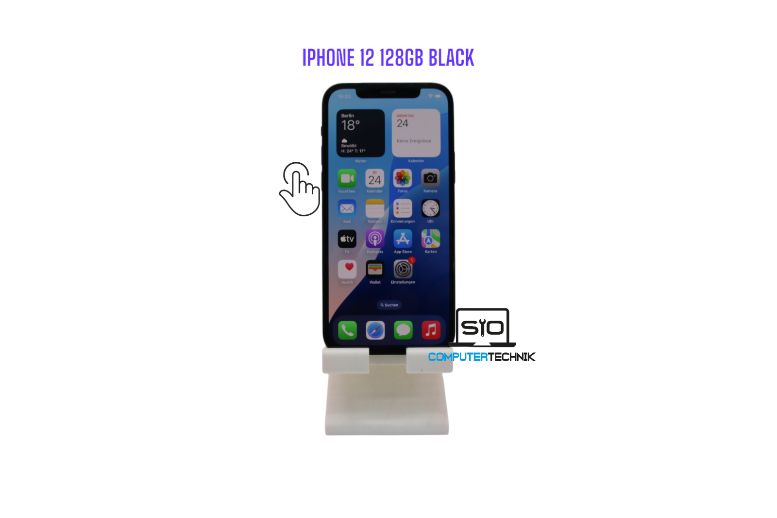Iphone 12 128GB BLACK MGJA3ZD/A SEHR GUT 88-93% AKKU ohne Zubehör