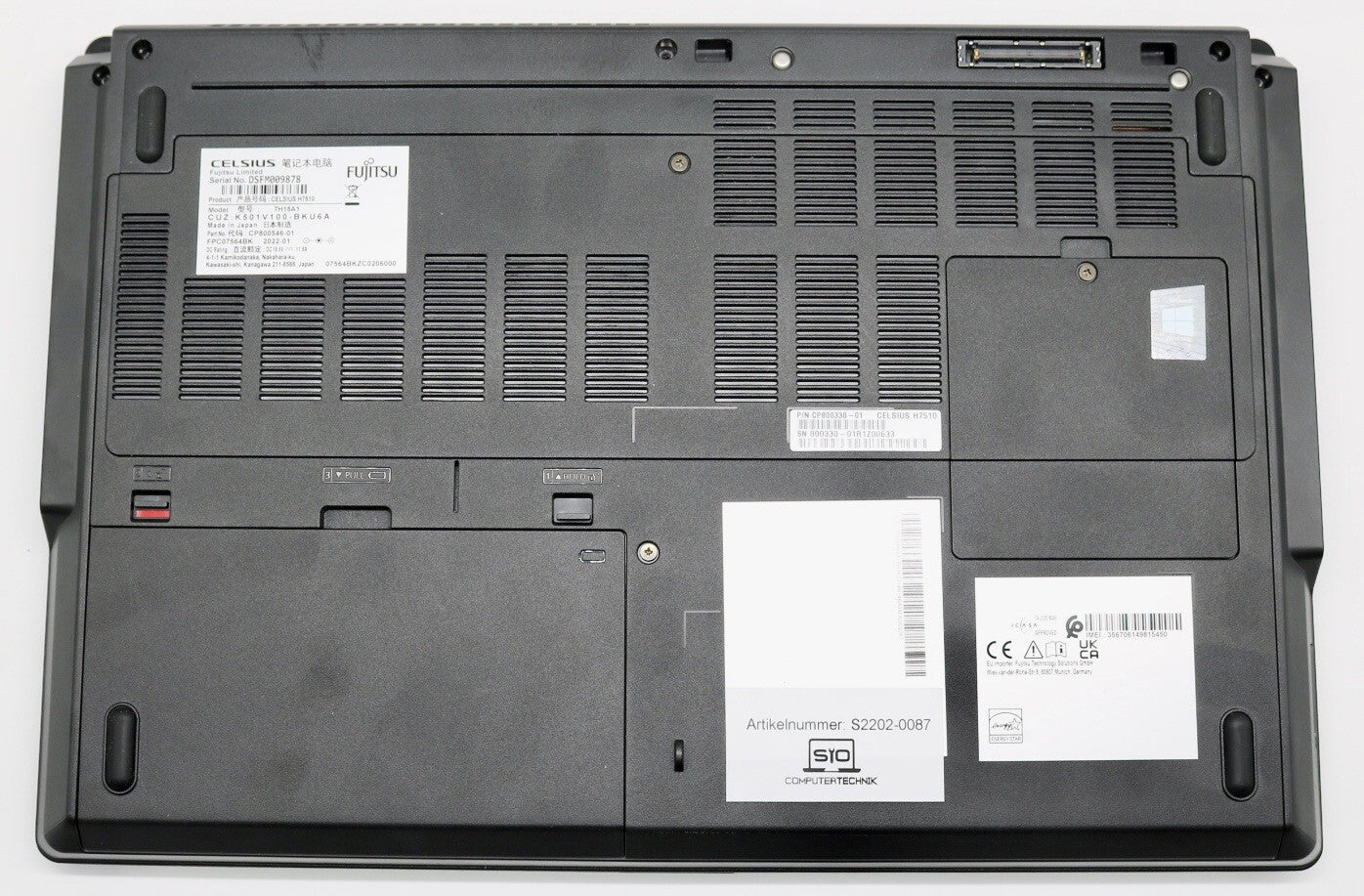 Fujitsu Celsius H7510, i7-10850H, 32GB RAM, 512GB SSD  Quadro T1000, Win11 #F3