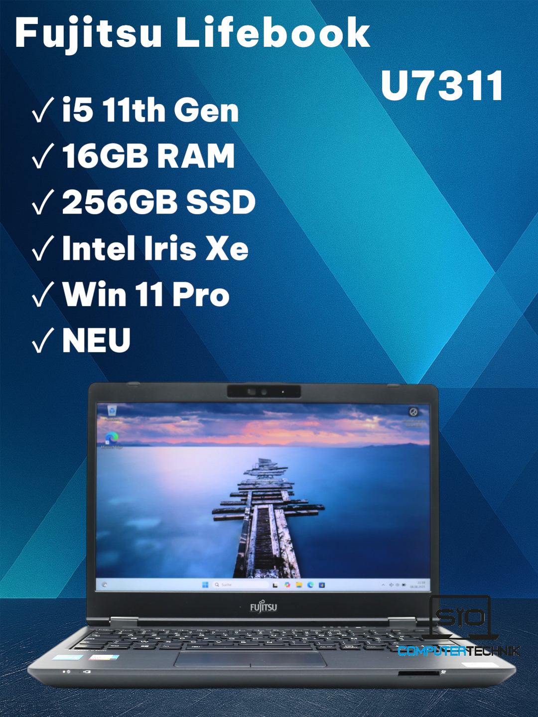 Fujitsu Lifebook U7311 - 13,3 Zoll Notebook i5, 11. Gen 16GB 256GB NEU&ORIG