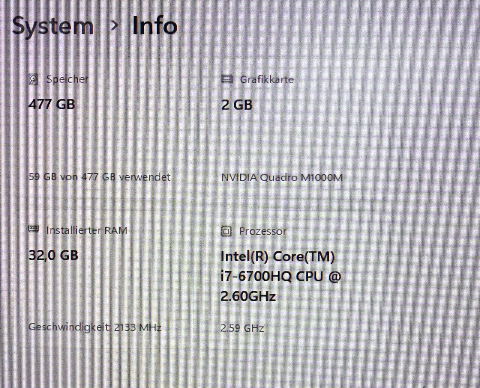 HP Zbook 17 G3 i7-6700HQ 32GB RAM 512GB SSD NVIDIA Quadro M1000M 17" FullHD
