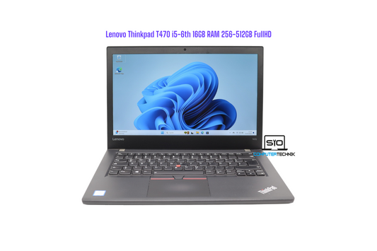 Lenovo ThinkPad T470 i5-6300U 16GB 512GB SSD FHD Win11 Pro Laptop 2x Akkus TOP