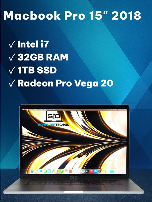 Apple MacBook Pro 15" (2018) – i7 32GB RAM 1TB SSD Radeon Pro Vega 20
