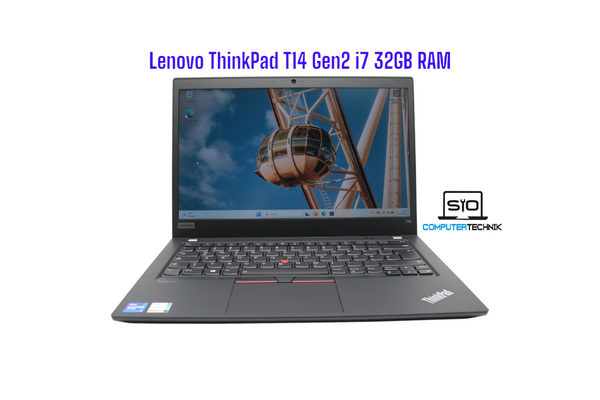 Lenovo Thinkpad T14 Gen2 i7-1185G7 32GB RAM 512GB SSD Iris Xe sehr gut Win11