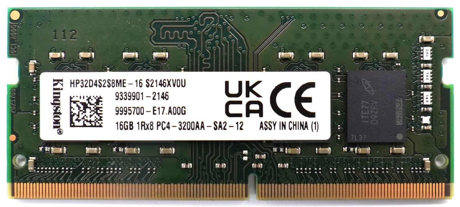 Kingston 16GB DDR4 3200MHz RAM SO-DIMM Notebook Speicher (1Rx8) HP32D4S2S8ME-16