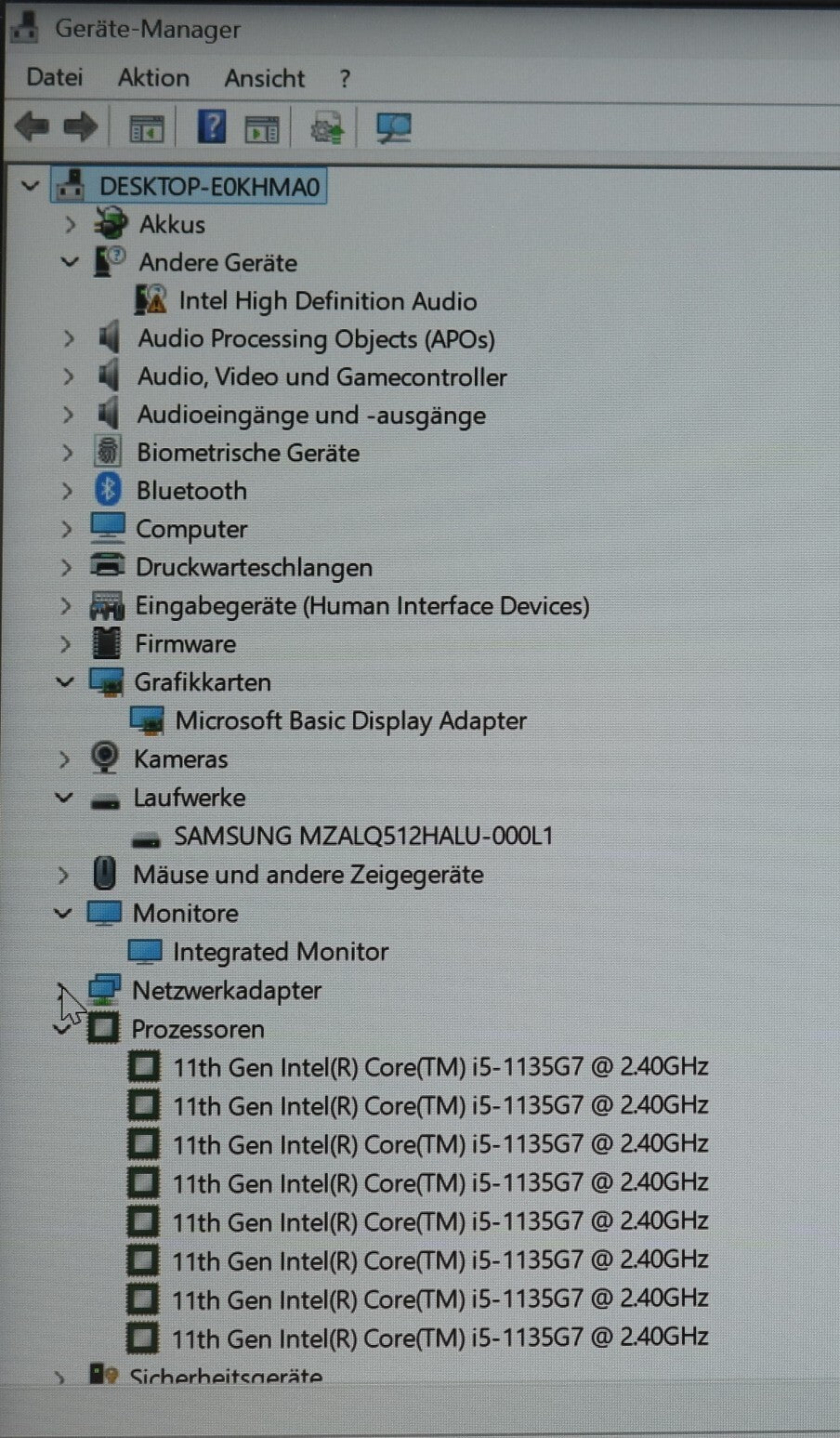 Lenovo Thinkpad E14 Gen2 i5-1135G7 16GB RAM 512GB SSD(neu) FullHD 14'' Zoll