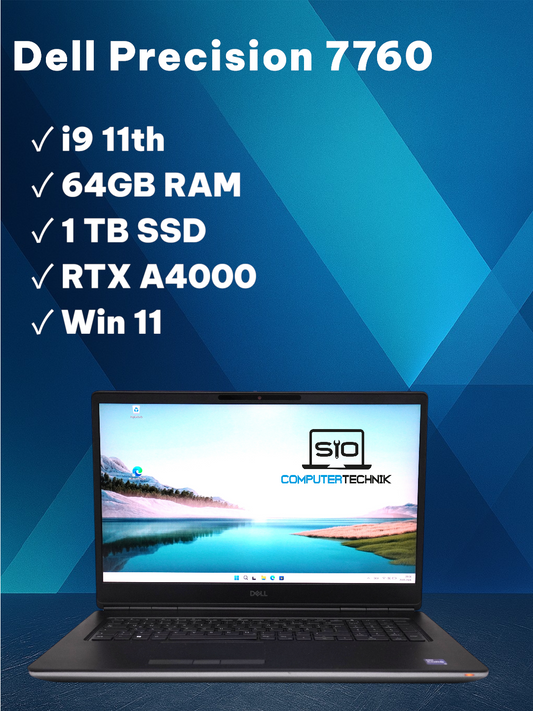 Dell Precision 7760 – Intel Xeon W-11855M | 64GB RAM | 1TB SSD | NVIDIA RTX A400