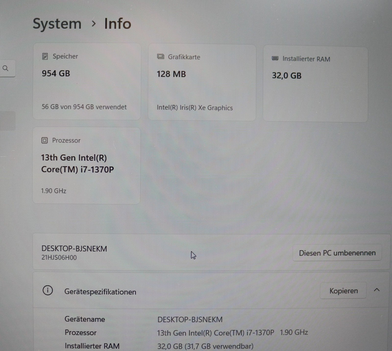 Lenovo Thinkpad T16 Gen2 i7-1370P 32GB RAM 1TB SSD FullHD GARANTIE Win11 #JAN27
