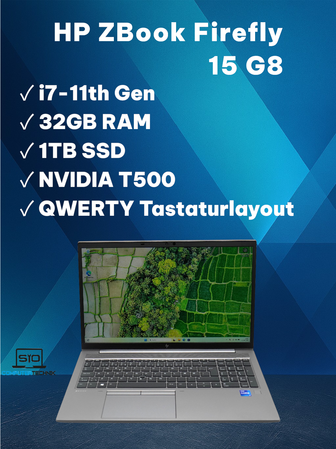 HP ZBook Firefly 15 G8 i7-1165G7 32GB RAM 1TB NVIDIA T500 LTE QWERTY Win 11