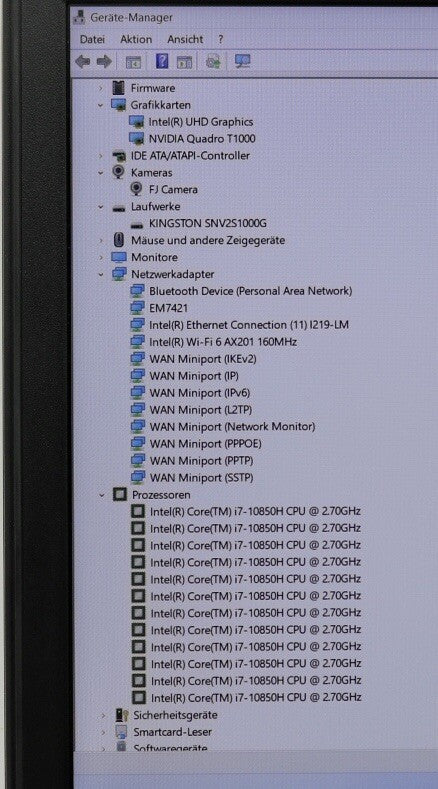 Fujitsu Celsius H7510 i7-10850H 6 Kerne 64GB RAM 1TB SSD (neu) Quadro T1000