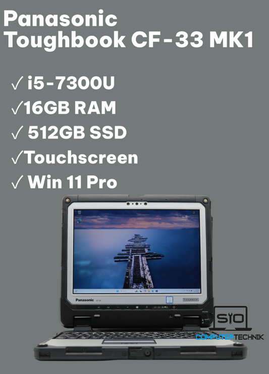 Panasonic ToughBook CF-33 MK1  12Zoll  i5-7300u 16GB RAM 512GB SSD QHD Win11