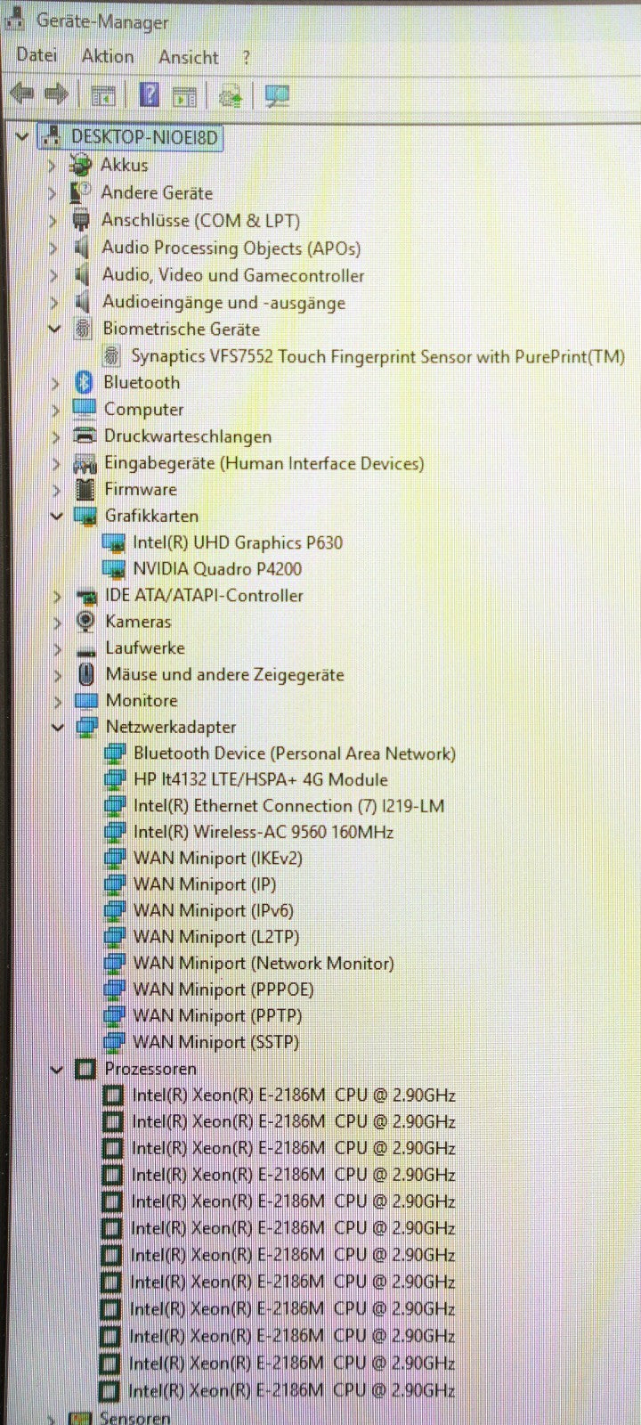 HP Zbook 17 G5 Xeon E-2186M 32GB RAM 1TB SSD NVIDIA Quadro P4200 17,3 Zoll Win11