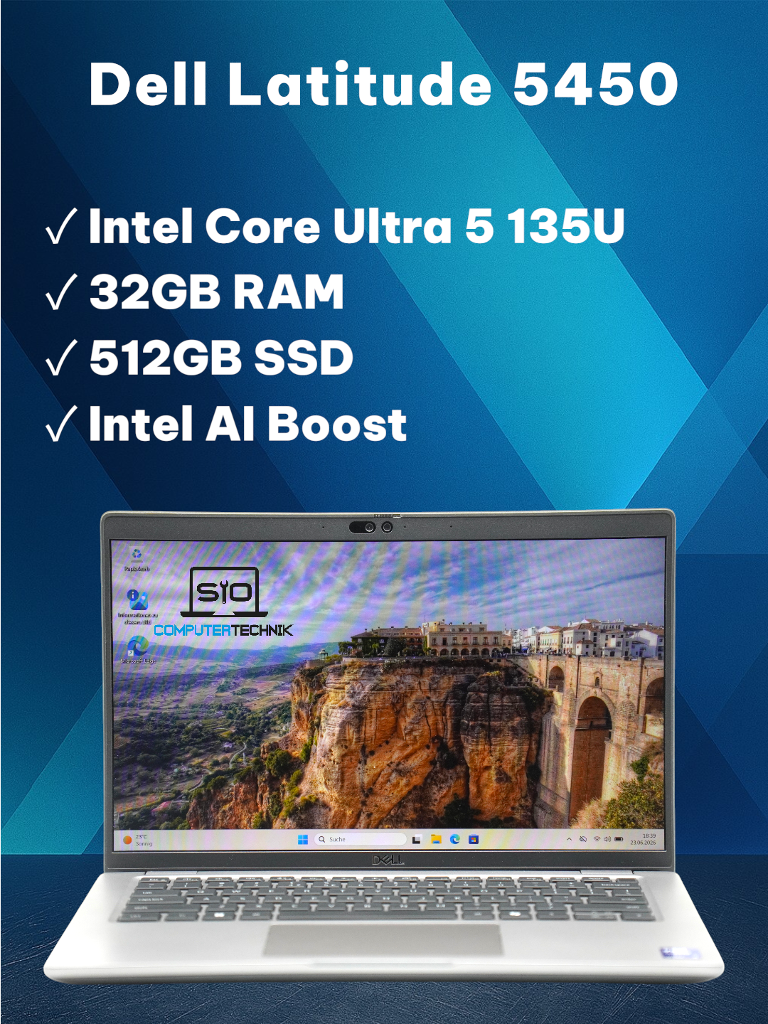 Dell Latitude 5450 Ultra 5 135U 32GB RAM 512GB SSD 14'' FHD AI Boost QWERTY W11
