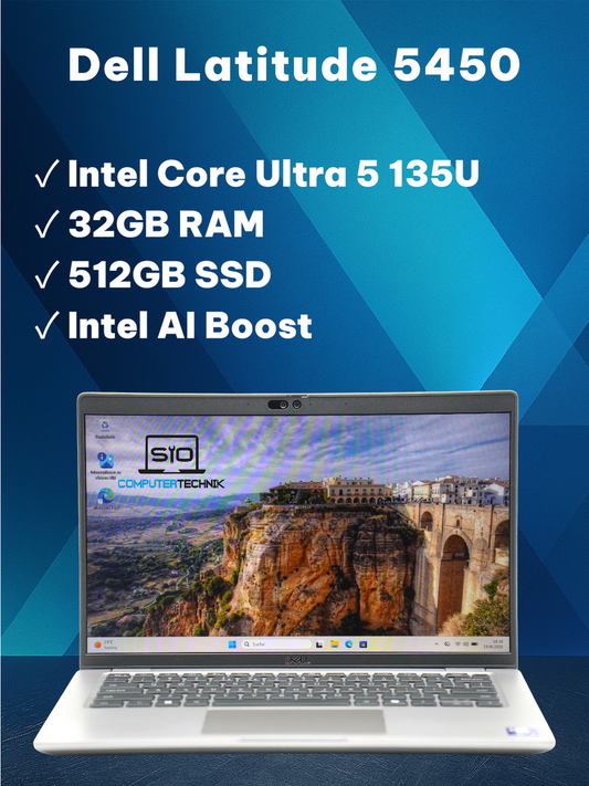 Dell Latitude 5450 Ultra 5 135U 32GB RAM 512GB SSD 14'' FHD AI Boost QWERTY W11