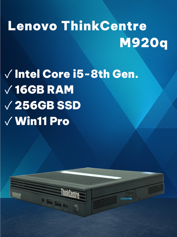 Lenovo ThinkCentre M920q Mini/Tiny PC i5-8th Gen. 16GB RAM 256GB SSD Win11
